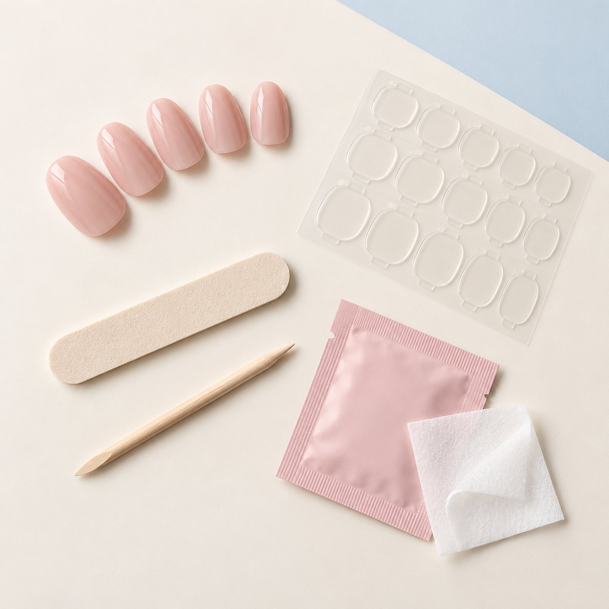 Preparación de una manicura con uñas press-on Kittiva